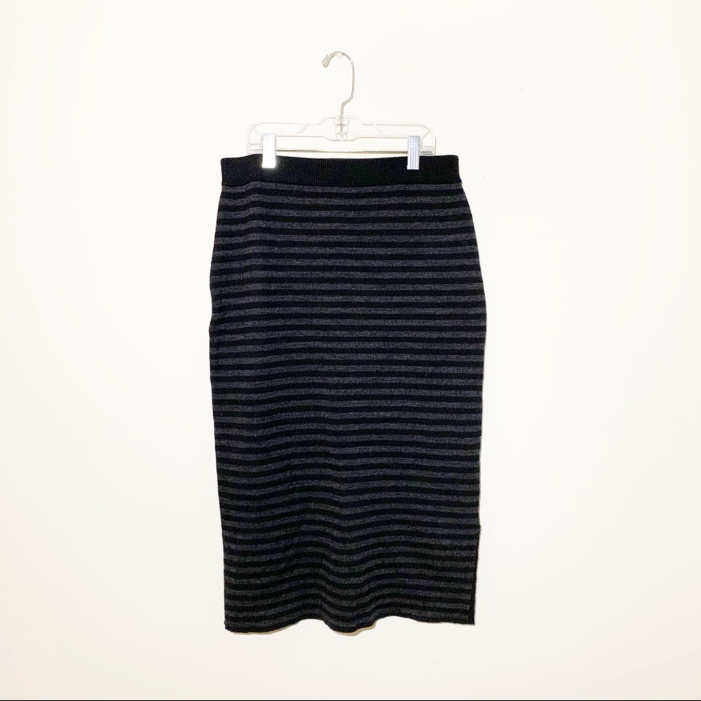 EILEEN FISHER Striped Wool Pencil Skirt